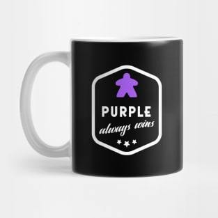 Purple Always Wins Meeple Board Games Meeples and Roleplaying Addict - Tabletop RPG Vault Mug